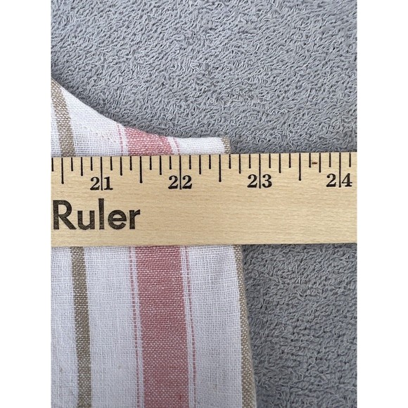 Splendid Stripe Top Women's Large Cream Pink Tan Sleeveless Rayon Button Top New - Picture 9 of 12